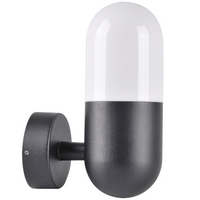 Nástenné svietidlo Vonkajšie fasádne svietidlo E27 čierne IP44 Horten Sanico Goldlux