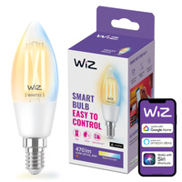 LED žiarovka E14 sviečka C35 4,9W = 40W 470lm 2700-6500K TW FILAMENT Smart SMART WiFi Bluetooth App WiZ