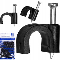 Káblový úchyt FLOP KLIP 6 mm čierny 100 ks PAWBOL