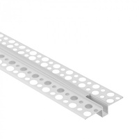 Hliníkový LED profil pre sadrokartón REGIPS zapustený Skrytý biely 2m s tienidlom z mliečneho skla pre LED pásy + krytky Ecolight GPW series