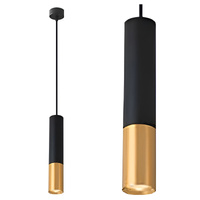 Stropné závesné svietidlo s presahom GU10 nastaviteľné čierne zlato matné Keon Masterled