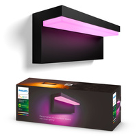 Záhradné nástenné LED vonkajšie fasádne svietidlo 13,6 W 1020 lm IP44 Biela a farebná Ambiance RGB + TW Black Smart SMART Zigbee Bluetooth Nyro Philips HUE