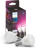 2x LED žiarovka E14 guľka P45 5,1W = 40W 470lm 2000-6500K CCT + RGB SMART Smart Bluetooth ZigBee White and Color Ambiance Philips HUE