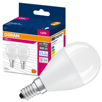 2x LED žiarovka P45 guľka E14 6,5W = 60W 806lm 6500K studená biela 150° VALUE CLASSIC Osram