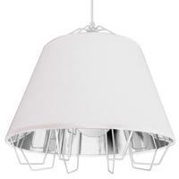 Stropné závesné svietidlo E27 White Silver Falun Sanico Goldlux