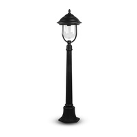 Záhradná lampa Lucerna E27 Transparentné tienidlo 110 cm čierna VT-851 V-TAC