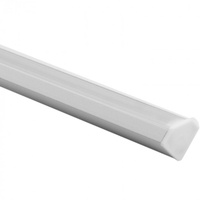 Hliníkový rohový LED profil povrchová montáž biely 2 m s matným difúzorom pre LED pásy + koncové krytky séria Ecolight R