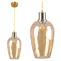 Stropné závesné svietidlo E27 Gold Amber Lagri Sanico Goldlux