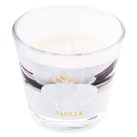 Dekoratívna sklenená vonná sviečka Vanilka