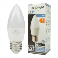 LED žiarovka B37 E27 7W 630lm 6500K studená biela Ecolight