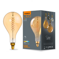 LED žiarovka E27 PS160 Pear 8W = 42W 500lm 1800K teplá biela 360° FILAMENT Amber Dimmable Videx