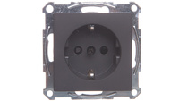 Merten System M Jednoduchá zásuvka Schuko 16A IP20 so žalúziami antracit MTN2400-0414