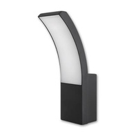 Záhradné vonkajšie nástenné svietidlo LED 9W 800lm 4000K, neutrálna biela 120° čierne IP54 Loreto Masterled