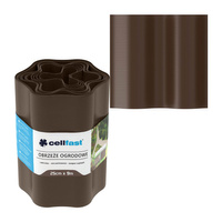 Vlnité flexibilné obruby trávnika 25 cm x 9 m hnedé CELLFAST