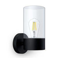 Záhradné nástenné svietidlo Vonkajšia fasádna lampa E27 Black Flareon Philips