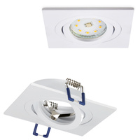 Halogénové zapustené bodové svietidlo GU10 na zápustnú montáž Mesh White Square Kobi