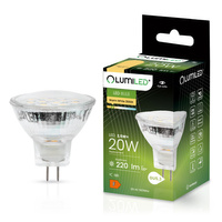 LED žiarovka GU5.3 reflektor MR11 2,5W = 20W 220lm 3000K teplá biela 120° 12V LUMILED