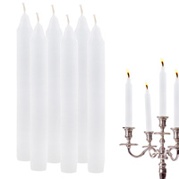 Stolová sviečka 6 ks Tradičná biela bez vône