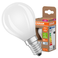 LED žiarovka P45 guľka E14 1,2W = 25W 255lm 4000K neutrálna biela 330° 213lm/W CLASSIC ENERGY EFFICIENCY Osram
