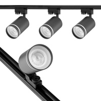 Súprava zbernicového osvetlenia 1,5 m + 3x LED GU10 Buslight Black s dekoratívnym krúžkom