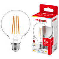 LED žiarovka E27 G95 7W = 60W 806lm 2700K teplá biela Filament Stmievateľná TOSHIBA