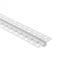 Hliníkový LED profil pre sadrokartón REGIPS zapustený pod omietku biely 1m s priehľadným difúzorom pre LED pásy + krytky Ecolight GPW series