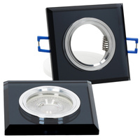 Zápustná montáž GU10 Halogénová zapustená bodová sieťka Black Square Kobi