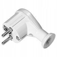 Elektrická uhlová zástrčka 2P+Z UNI-SCHUKO s uzemnením biela ORNO