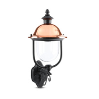 Záhradné fasádne svietidlo Nástenné svietidlo E27 Transparentné tienidlo Čierna matná VT-853 V-TAC