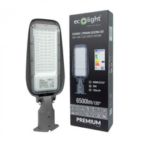 LED pouličné osvetlenie 50W 6500lm 4000K, neutrálna biela IP65 130lm/W PREMIUM Ecolight