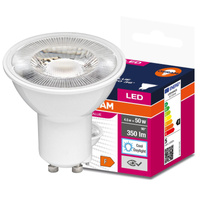 LED žiarovka PAR16 reflektor GU10 4,5W = 50W 350lm 6500K, studená biela 36° VALUE Osram