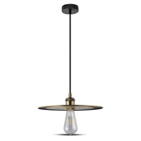 Závesné svietidlo E27 Kovové tienidlo ružovo-zlaté VT-7777 V-TAC