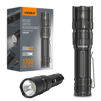 Nabíjateľná LED ručná baterka 20W 1700lm 5 módov USB-C Vodotesné IP68 Videx