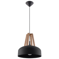 Závesné stropné svietidlo E27 okrúhle čiernohnedé moderné Casco Sollux