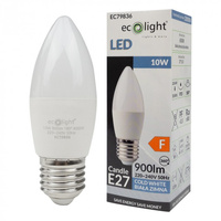 LED žiarovka B37 E27 10W 900lm 6500K studená biela Ecolight