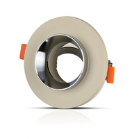 Zapustené stropné svietidlo GU10 Round Beige/Chrome VT-862 V-TAC - 5 rokov záruka