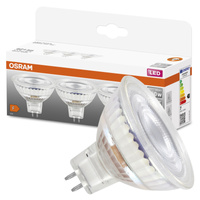 3x LED žiarovka MR16 reflektor GU5.3 6,5W = 50W 621lm 2700K teplá biela 12V 36° STAR Osram
