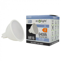 LED žiarovka reflektor MR16 GU5.3 8W 640lm 6500K studená biela 12V Ecolight