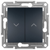 Slepý spínač bez rámu Double Asfora Anthracite