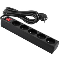 Sieťová predlžovacia zástrčka - 5x uzemnená zásuvka 1,5m 3x1mm 13A biela