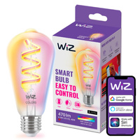 LED žiarovka E27 Edison ST64 6,3W = 40W 470lm 2200-6500K RGB + TW FILAMENT Smart SMART WiFi Bluetooth App WiZ