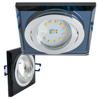 Zápustná montáž GU10 Halogénová zapustená bodová sieťka Black Square Kobi