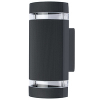 Záhradné svietidlo Vonkajšie fasádne nástenné svietidlo GU10 čierne IP54 Hana Masterled