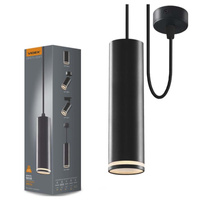 Stropné závesné svietidlo SPOT 1x GU10 Black TATUM Videx