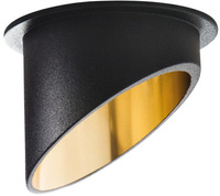 LED GU5.3 GU10 Kruhové čiernozlaté halogénové stropné bodové svietidlo Kanlux na zapustenú montáž