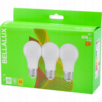3PAK LED žiarovka E27 A60 8,5W = 60W 806lm 2700K teplá biela 200° BELLALUX