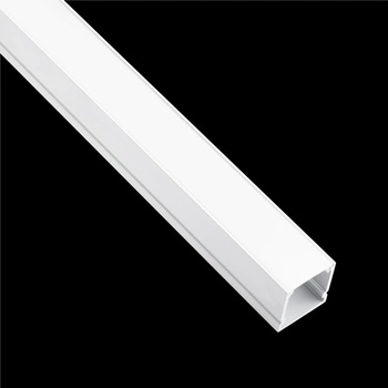 eloxovaný hliníkový profil pre LED KM38 Silver Povrchová montáž 2 m + Mliečny kryt + Koncové krytky