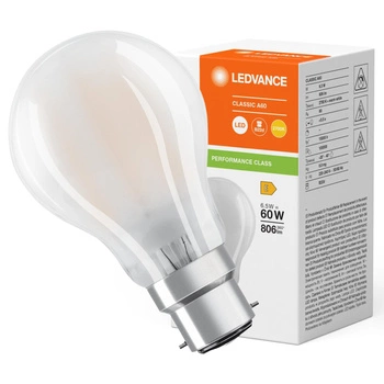 LED žiarovka B22d A60 6,5W = 60W 806lm 2700K teplá biela 300° Ledvance