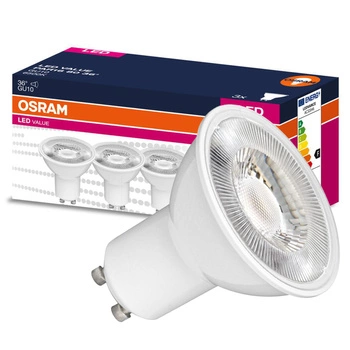3x LED PAR16 reflektor GU10 6,9W = 80W 575lm 4000K, neutrálna biela 36° VALUE Osram