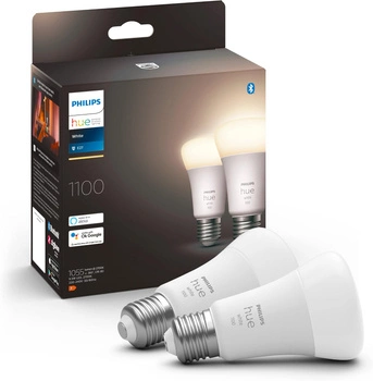 2x LED žiarovka E27 A60 9,5W = 75W 1055lm 2700K teplá biela SMART Smart Bluetooth ZigBee biela Philips HUE